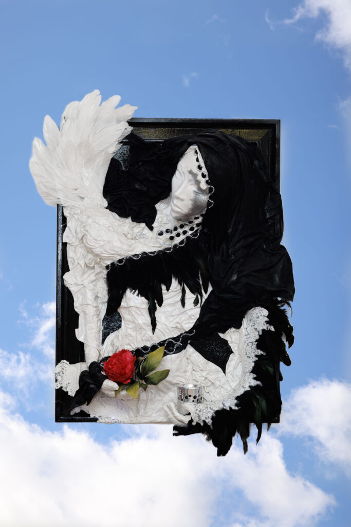 Obraz anjel pokoja – čierna