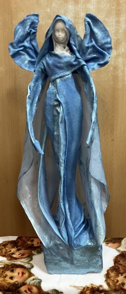 Socha vodný anjel – modrá