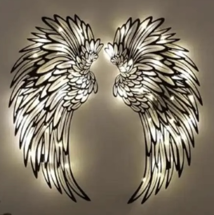 Kovové  krídla s osvetlením