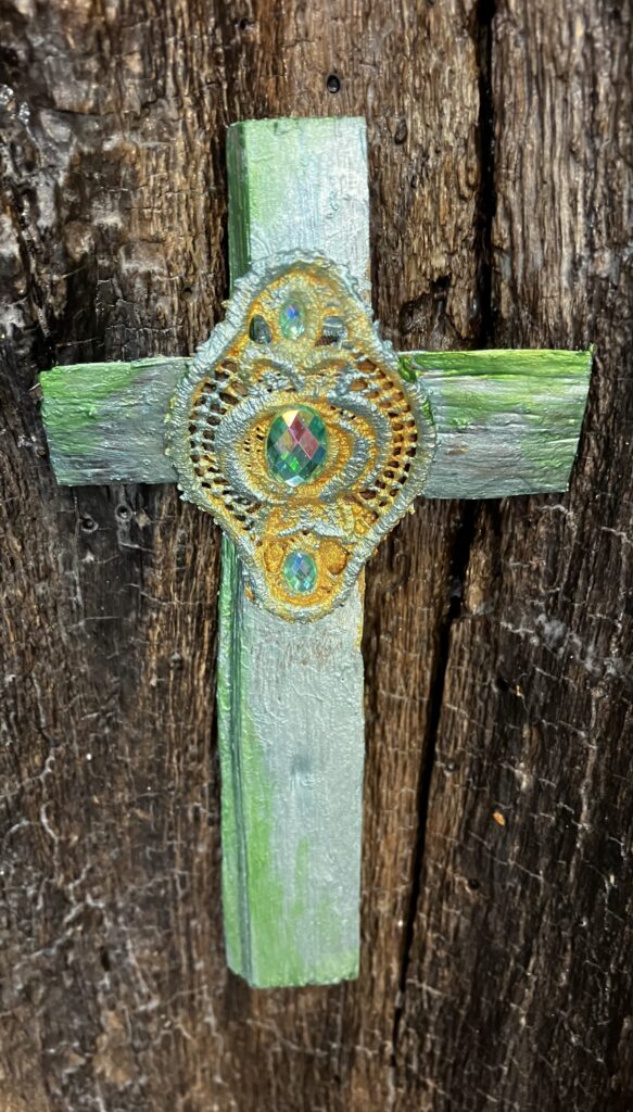 Kríž-zelený šperk